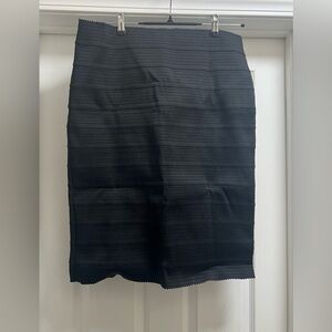 New York & Company Textured Black Pencil Skirt